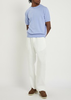 Canali Fine Cotton-knit T-shirt Light Blue