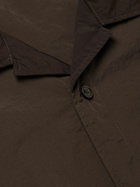 NN07 - Ole 1442 Camp-Collar Recycled-Shell Shirt - Brown