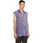 Dries Van Noten Purple Silk Shirt