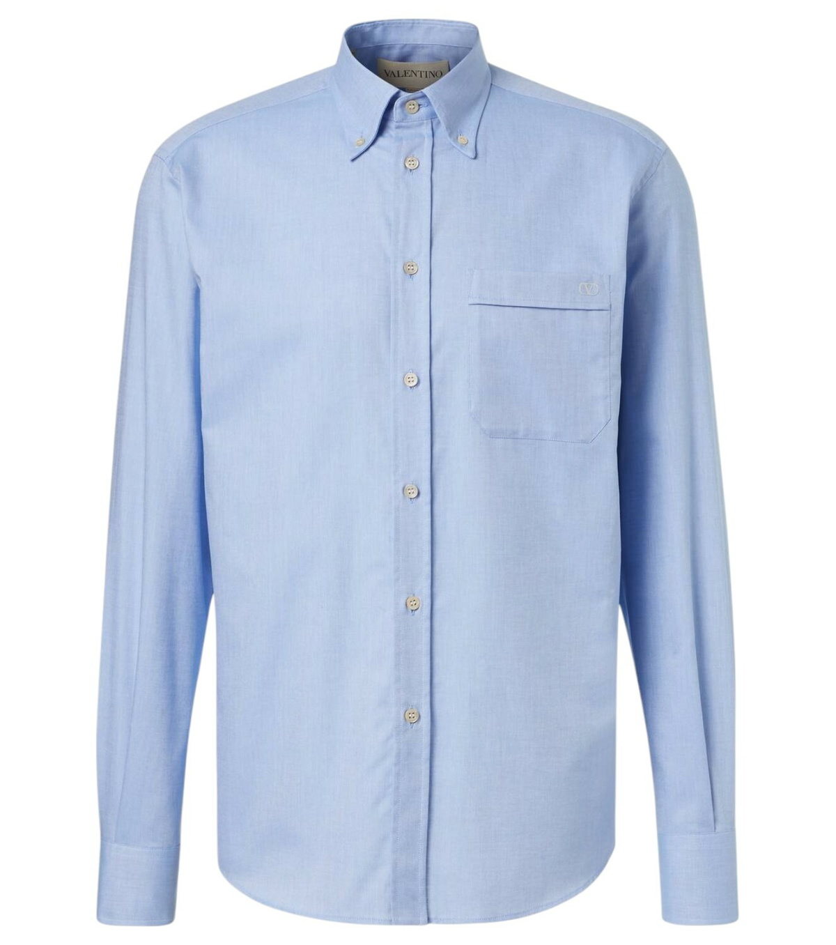 Tシャツ・カットソー VALENTINO COTTON OXFORD SHIRT WITH TOGGLE (7V3ABSI0AL0 043) Valentino Cotton Oxford Shirt With Toggle Valentino