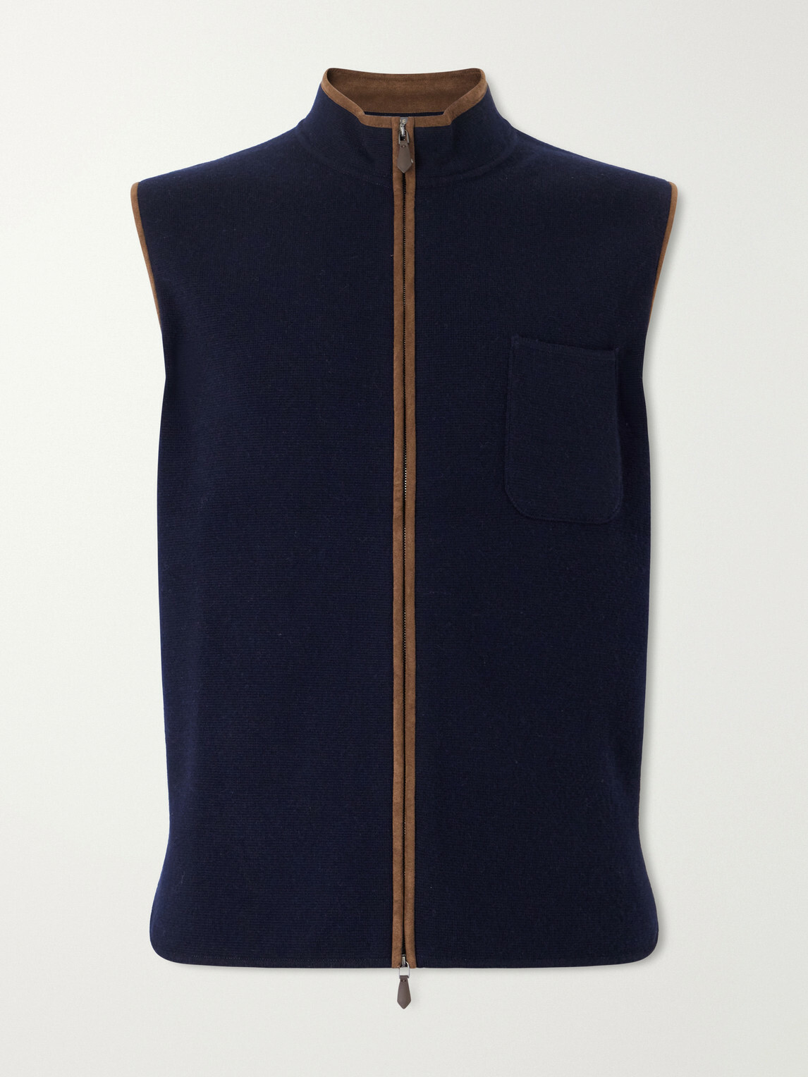 N.PEAL - Shaftsbury Organic Cashmere Gilet - Blue