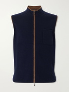 N.PEAL - Shaftsbury Organic Cashmere Gilet - Blue