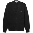 Maison Kitsuné Men's Bold Fox Head Patch Cardigan in Black