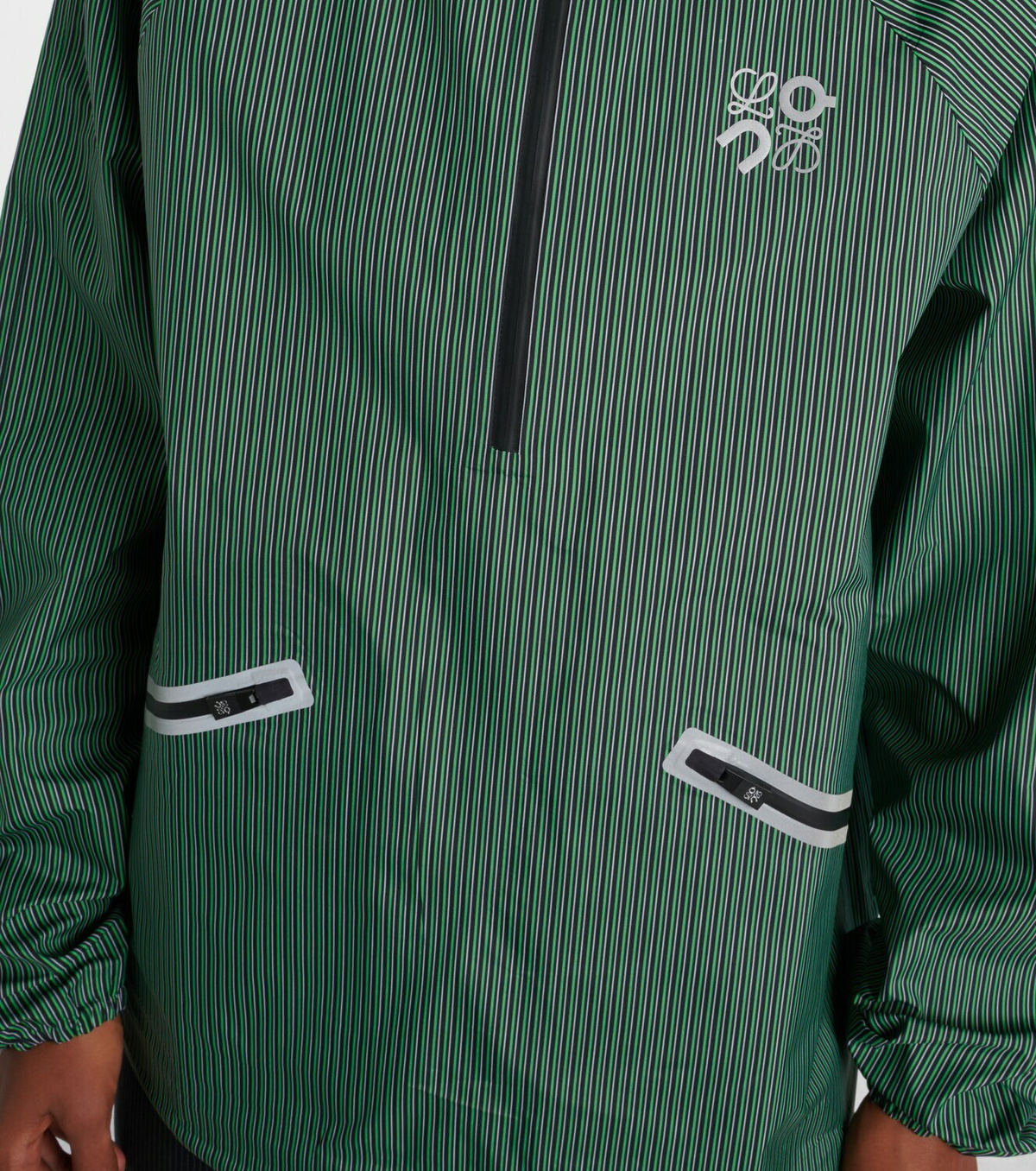 Loewe x On Storm striped half-zip jacket