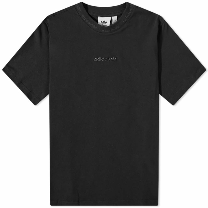 Photo: Adidas Men's Trefoil Linear T-Shirt in Black