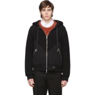 Neil Barrett Black Faux-Fur Retro Modernist Hoodie