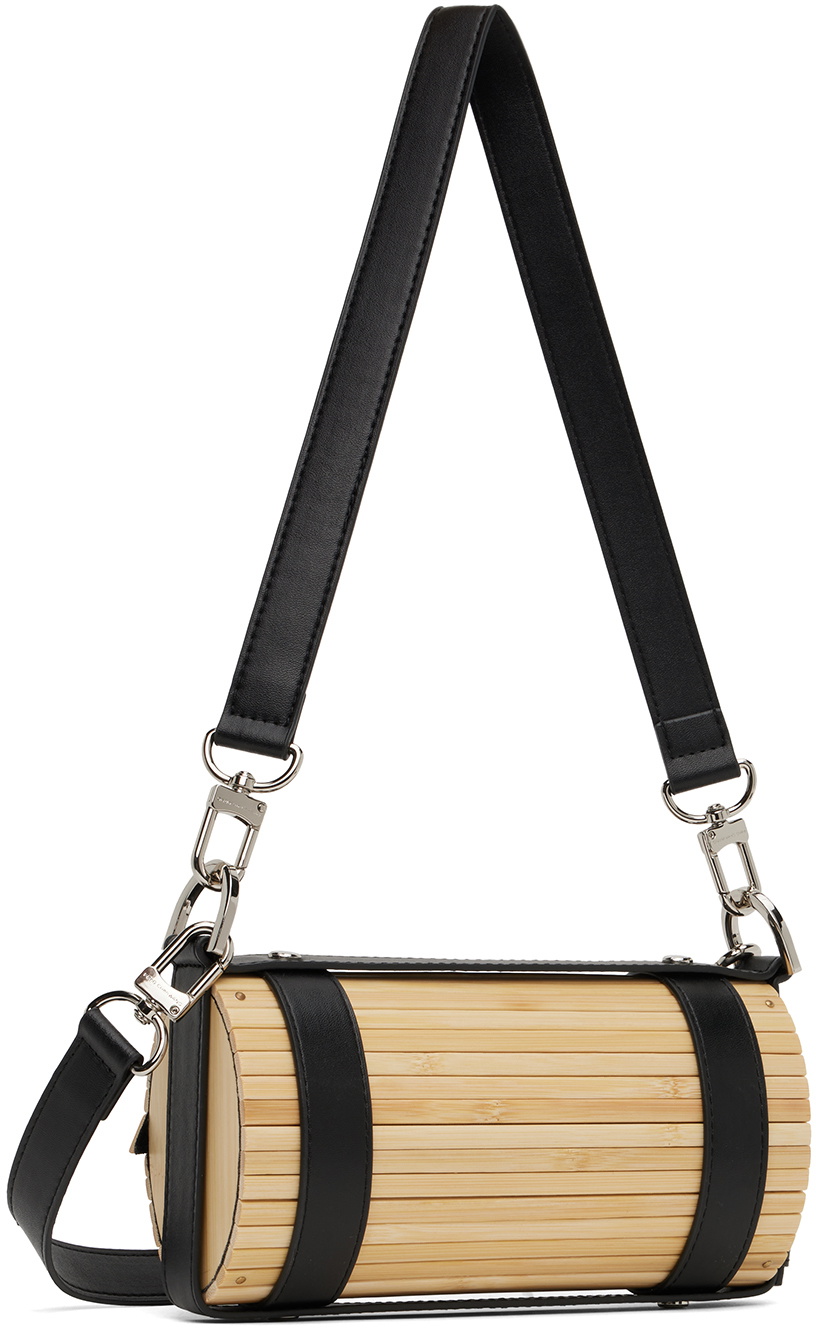 Feng Chen Wang Beige & Black Small Bamboo Bag