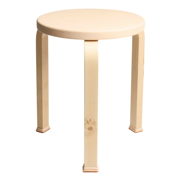 Photo: Artek x Hender Scheme Stool 60 in Wild Birch/Leather