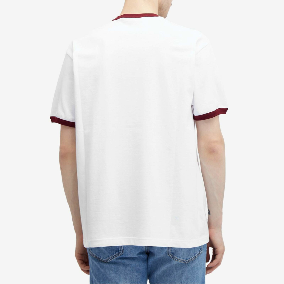 Gucci Men's GG Logo Ringer T-Shirt in White Gucci