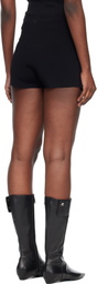 Courrèges Black Oblique Buttoned Knit Mini Skort