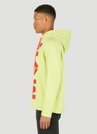 Logo Print Hooded Sweatshirt in Yellow