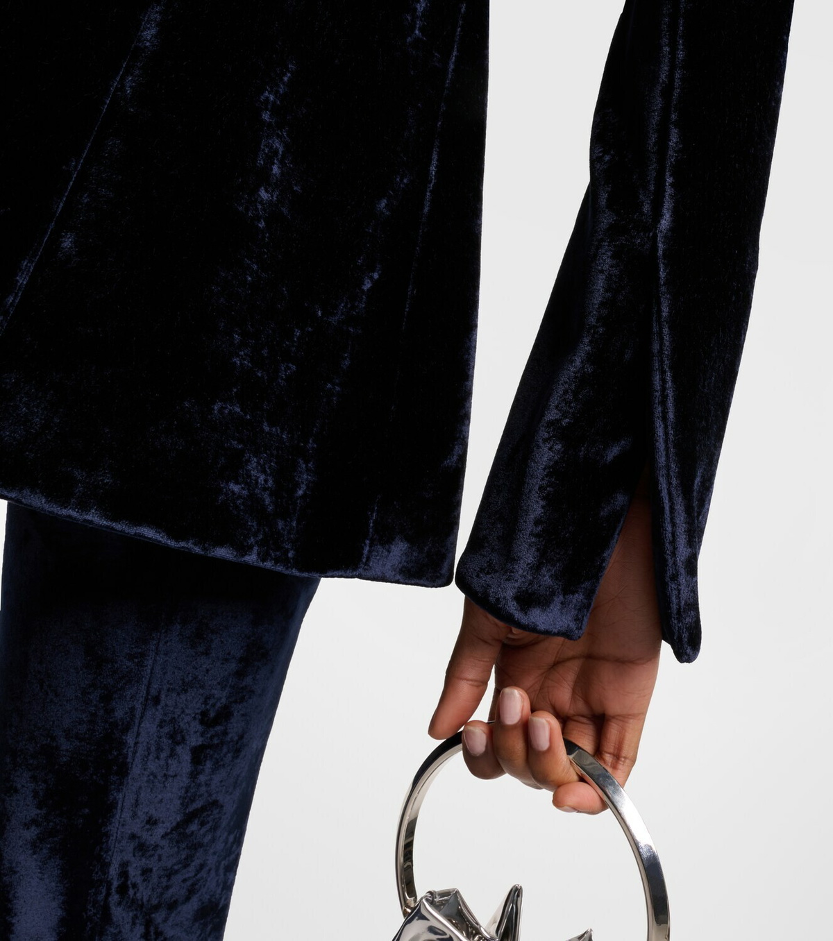 Galvan Sculpted velvet blazer