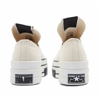 Converse Men's x Rick Owens DBL DRKSTAR OX Sneakers in Natural Ivory/Black/Egret
