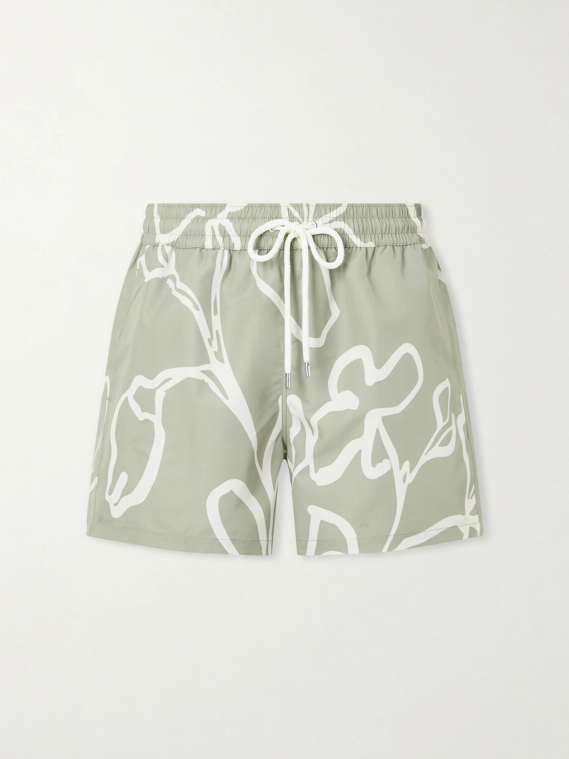 Frescobol Carioca - Straight-Leg Printed Recycled Swim Shorts - Green