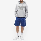 Alexander McQueen Men's Graffiti Logo Sweat Short in Midnight Blue