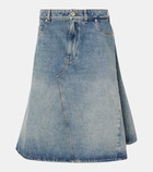 Loewe Deconstructed denim midi skirt