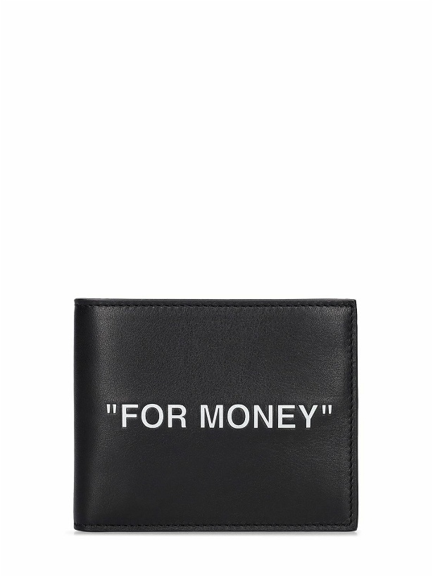 Photo: OFF-WHITE - "for Money" Leather Billfold Wallet