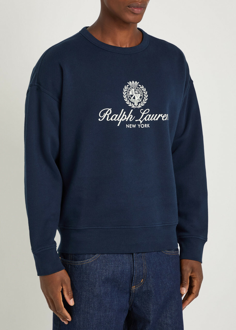 Polo Ralph Lauren Logo-print Cotton-blend Sweatshirt Navy