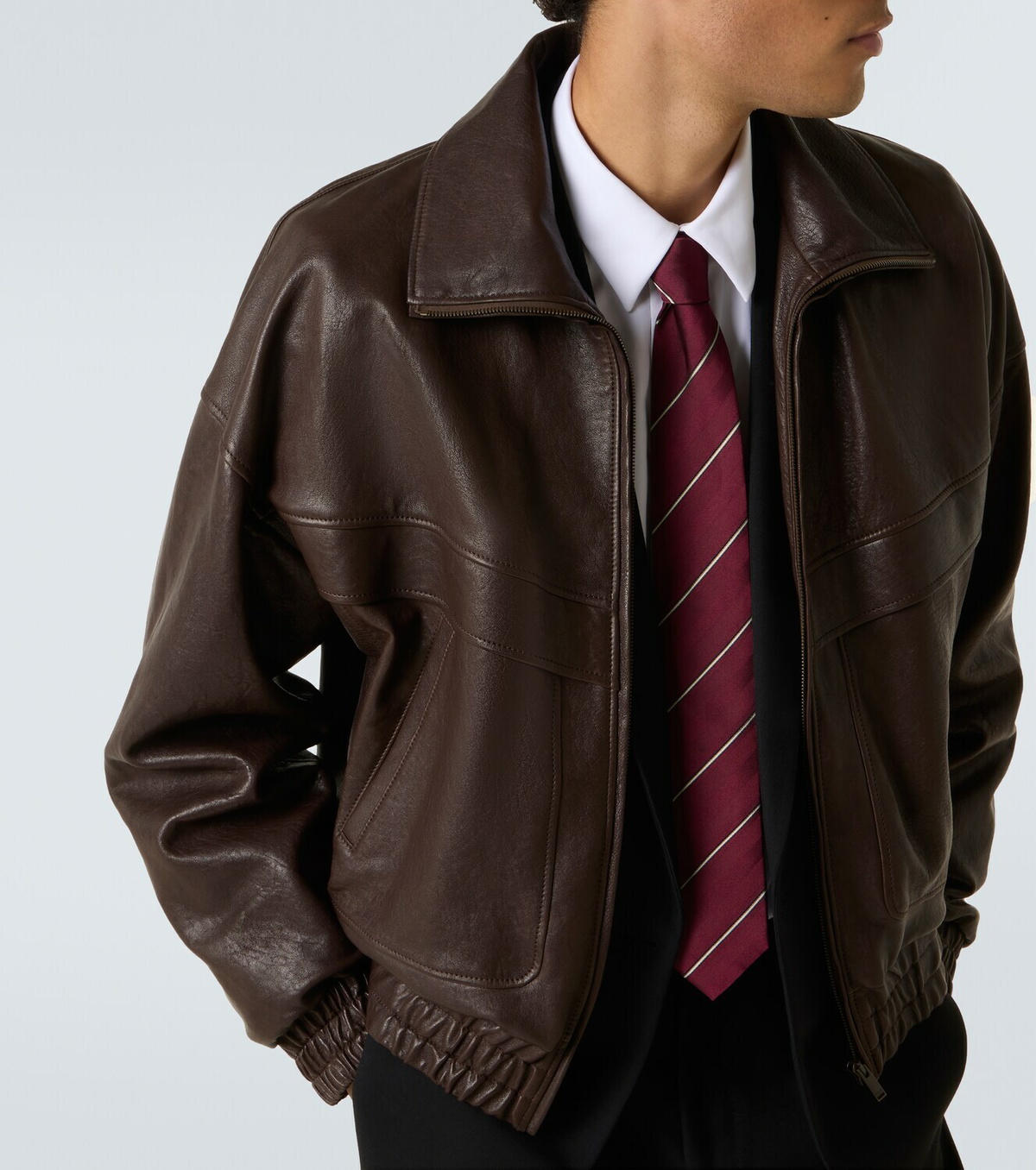 Saint Laurent Leather bomber jacket