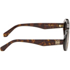 LOEWE Brown Mini Anagram Oval Sunglasses