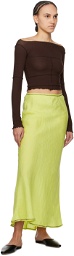 Baserange Green Dydine Maxi Skirt
