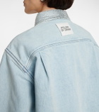 Frame - Rhinestone-embellished denim shirt