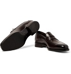 TOM FORD - Wessex Polished-Leather Penny Loafers - Dark brown