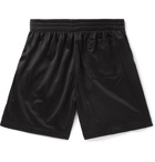 Pasadena Leisure Club - Wide-Leg Logo-Appliquéd Mesh Drawstring Shorts - Black