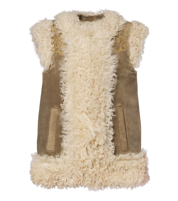 Photo: Etro Shearling-lined embroidered vest