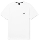 Hugo Boss - Slim-Fit Logo-Embroidered Stretch Cotton-Jersey T-Shirt - Neutrals