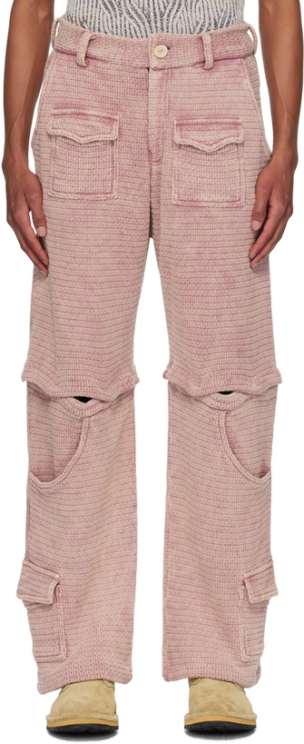 Photo: Isa Boulder SSENSE Exclusive Pink Opposite Cargo Pants