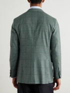 Sid Mashburn - Virgil Checked Wool, Cotton and Cashmere-Blend Blazer - Gray