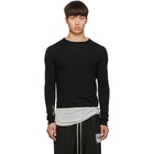 Rick Owens Black Lightening Level Round Neck Sweater