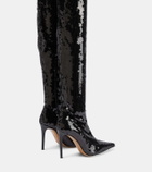 Alexandre Vauthier Elixir sequined over-the-knee boots