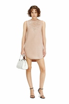 Diesel Short dress in devoré sweatshirt fabric - Dresses Womens in Pink
