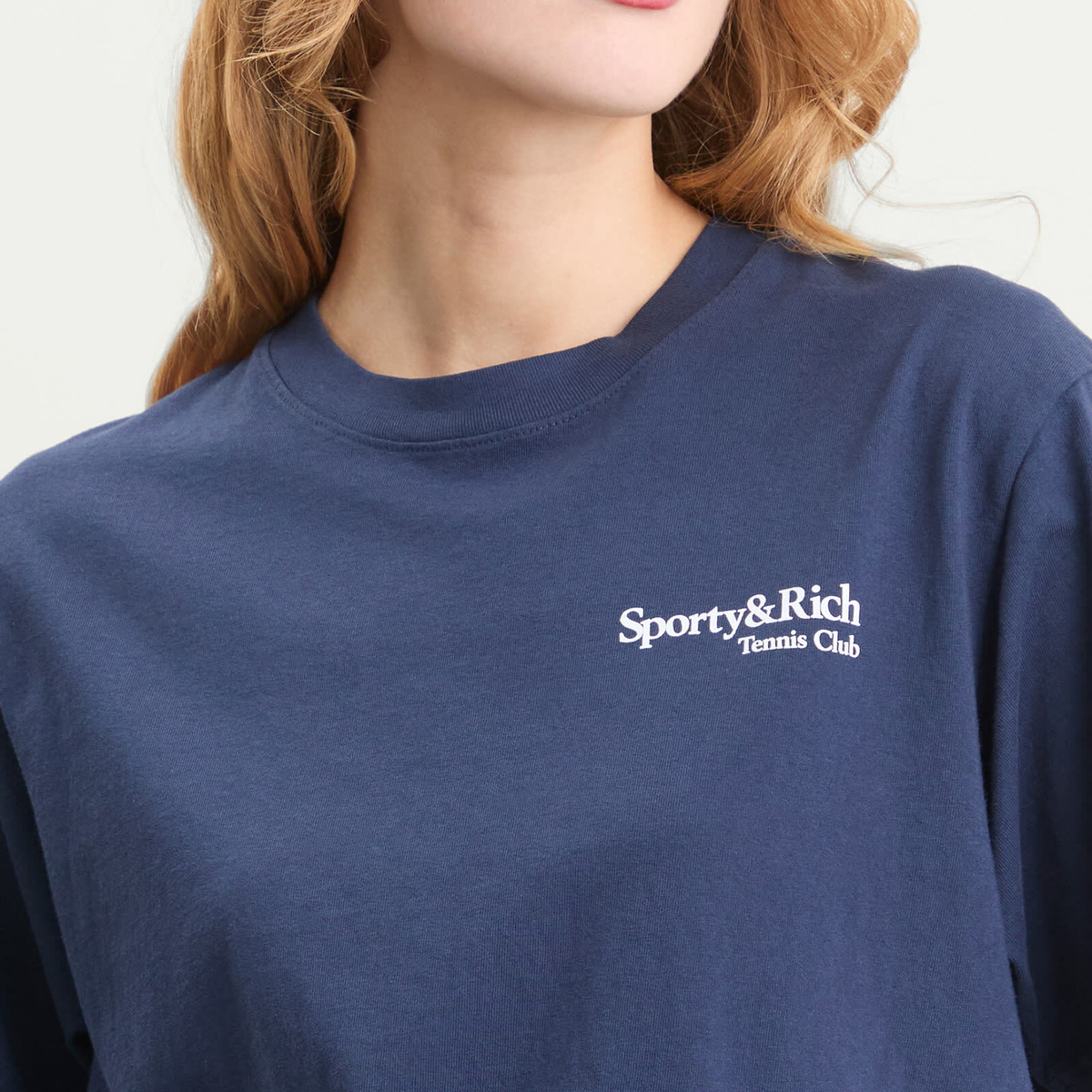 Sporty & Rich Women's Play Tennis T-Shirt in Dark Navy