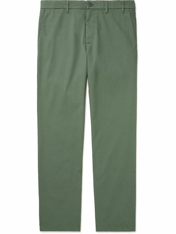Photo: Norse Projects - Aros Heavy Straight-Leg Organic Cotton-Twill Trousers - Green