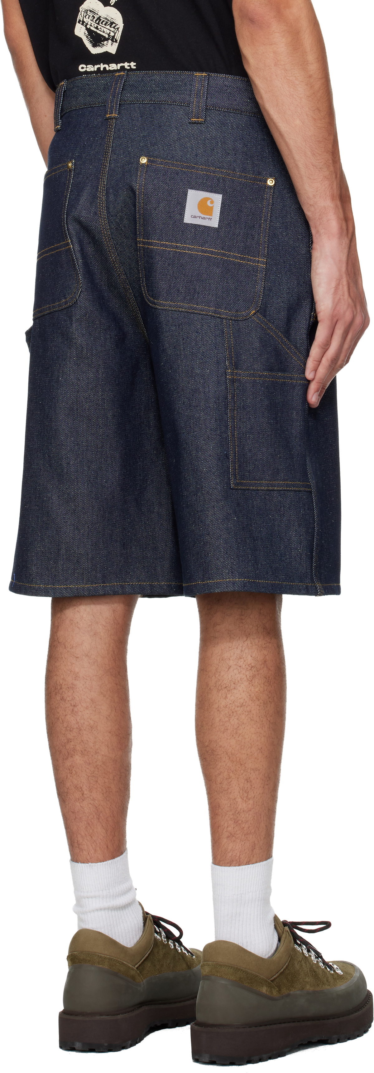 Carhartt Work In Progress Navy OG Aden Double Knee Shorts Carhartt WIP