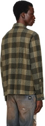 AMIRI Green Oversized Heavy Flannel Shirt