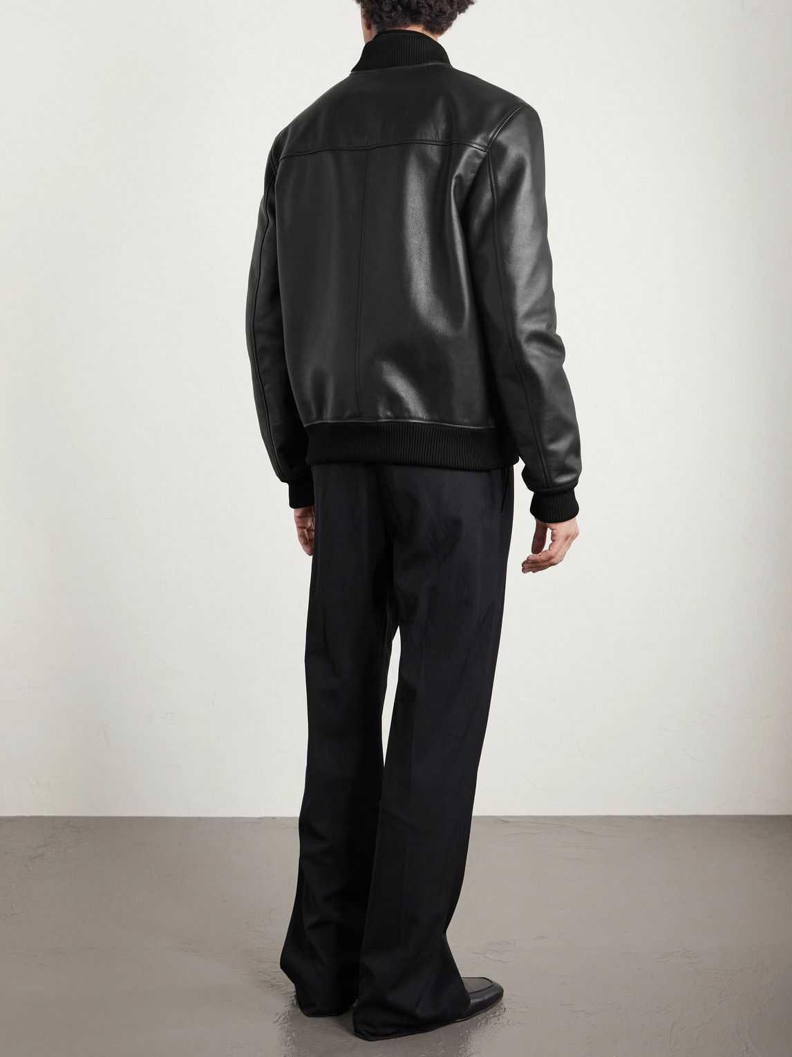 Gabriela Hearst - Gregory Leather Bomber Jacket - Black