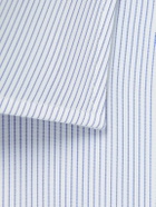 Turnbull & Asser - Shelton Slim-Fit Cutaway-Collar Pinstriped Cotton Shirt - Blue