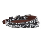 Alexander McQueen Black Allover Graffiti Wrap Bracelet