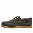 Timberland Men's 3-Eye Boat Shoe in Dark Brown Full Grain