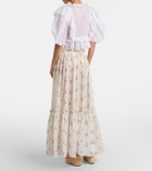 Chloé Floral silk maxi skirt