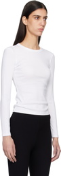 LESET White Nando Slim Fit Long Sleeve T-shirt
