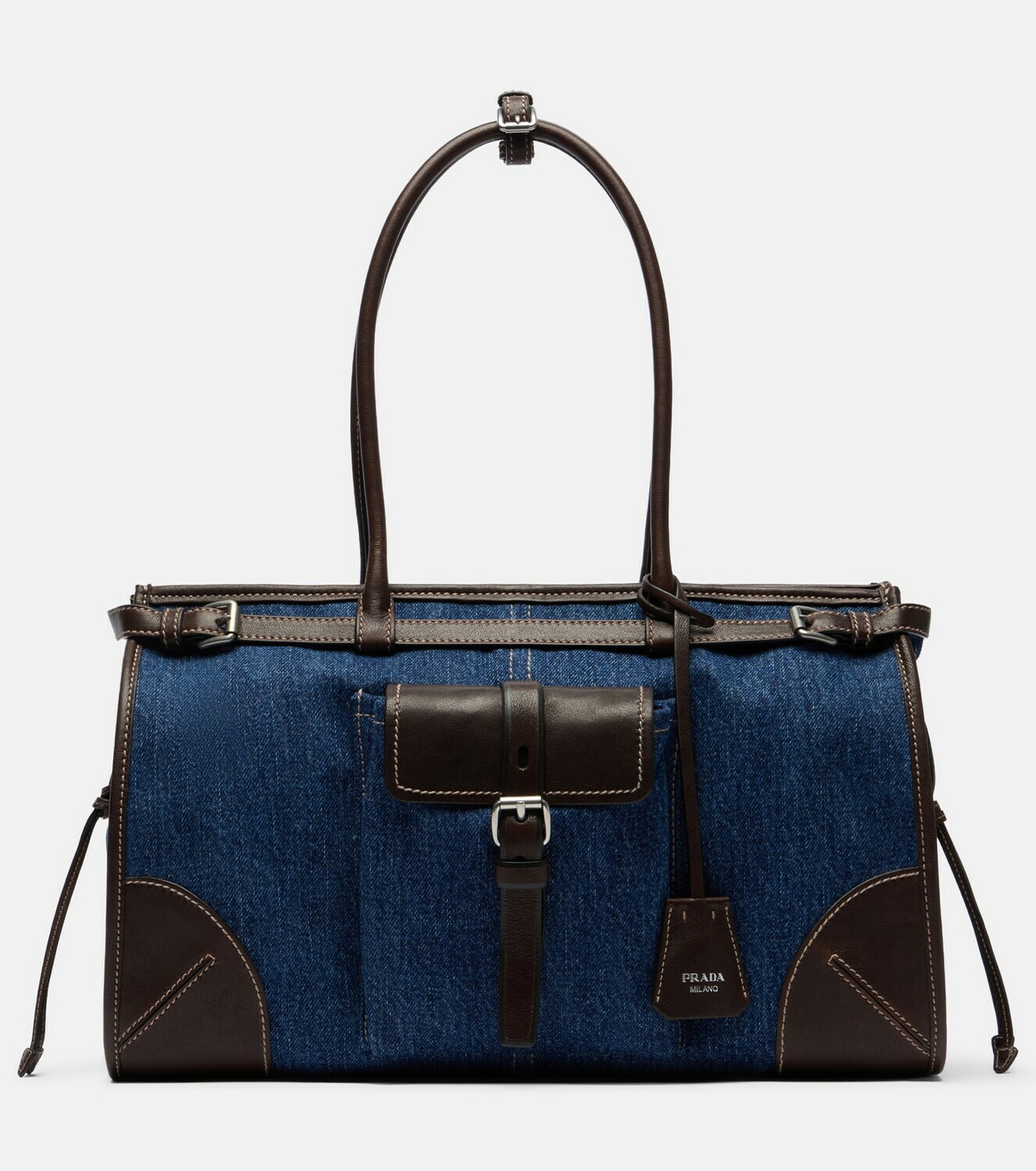Prada Prada Bonnie Large denim shoulder bag