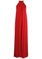 Stella Mccartney Chain-embellished Satin Gown Red