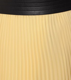 Loewe Pleated georgette asymmetric midi skirt