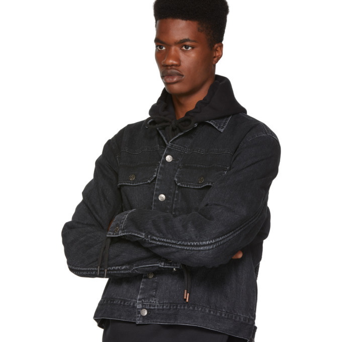 Wonders Black Drawstring Denim Jacket Wonders