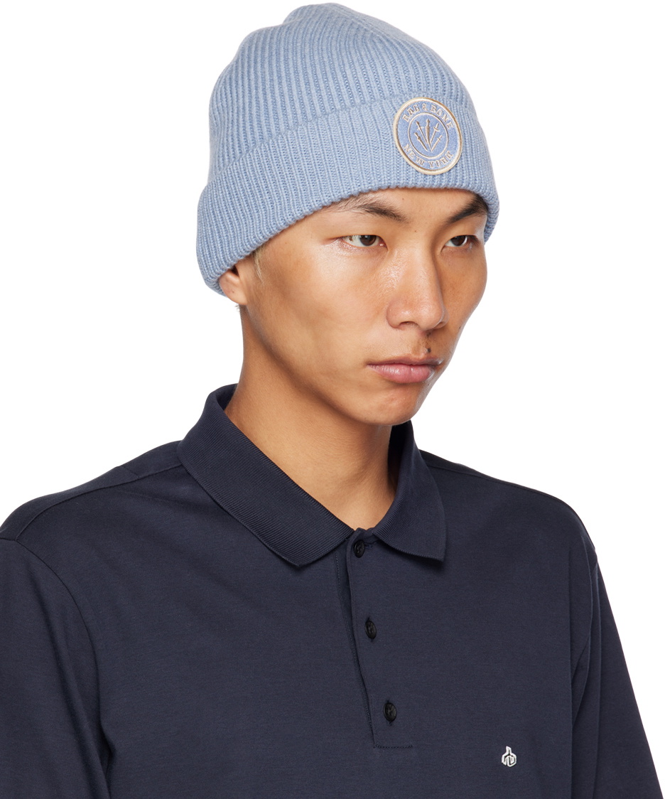 Rag & Bone Dark Blue Knit Beanie rag & bone Blue Charlie Beanie Rag and Bone main image 3